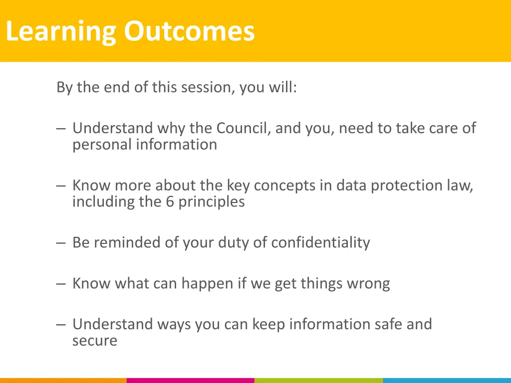 learning outcomes