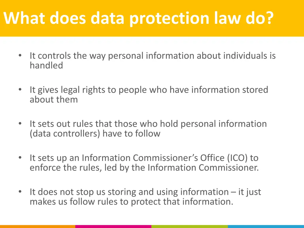 what does data protection law do