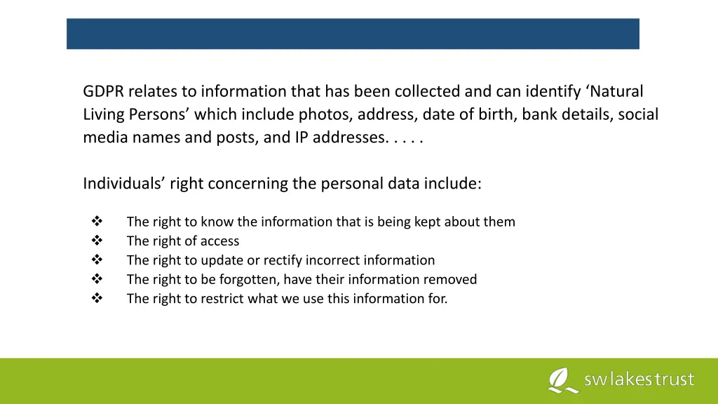gdpr relates to information that has been