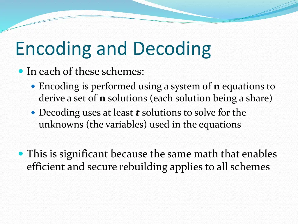 encoding and decoding
