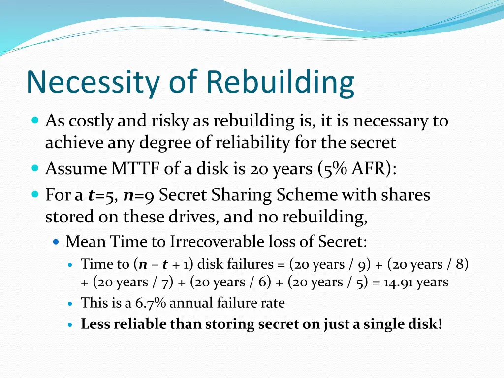 necessity of rebuilding