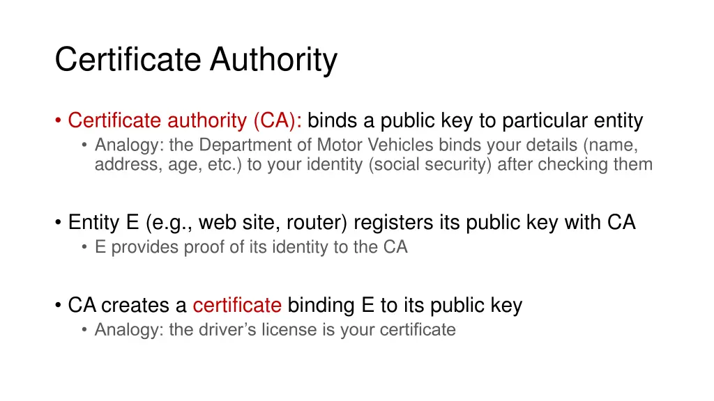certificate authority