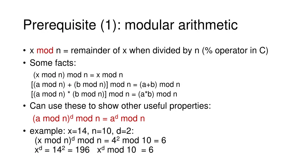 prerequisite 1 modular arithmetic