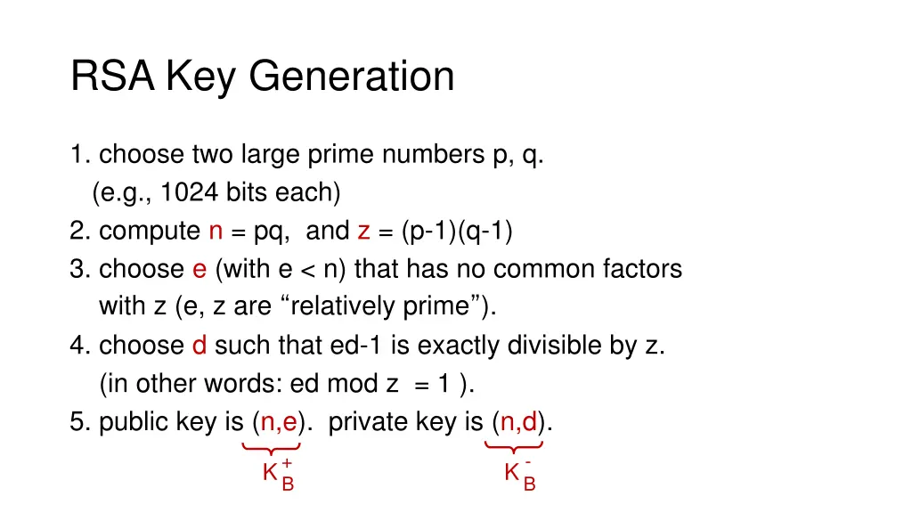 rsa key generation