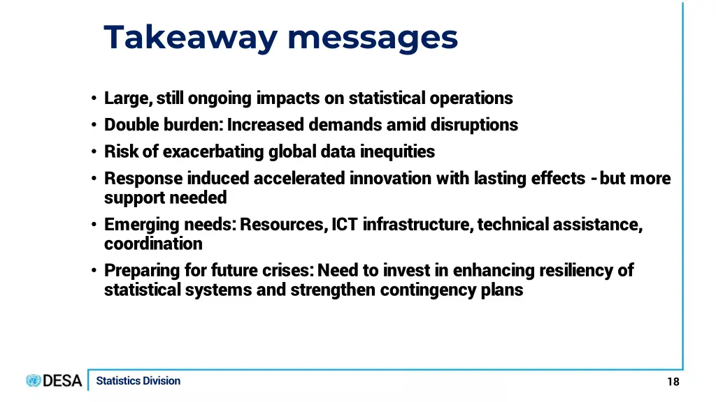takeaway messages