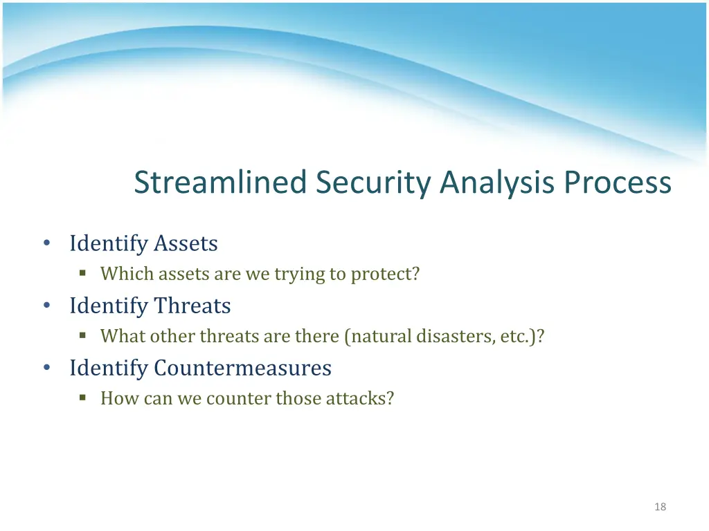 streamlined security analysis process