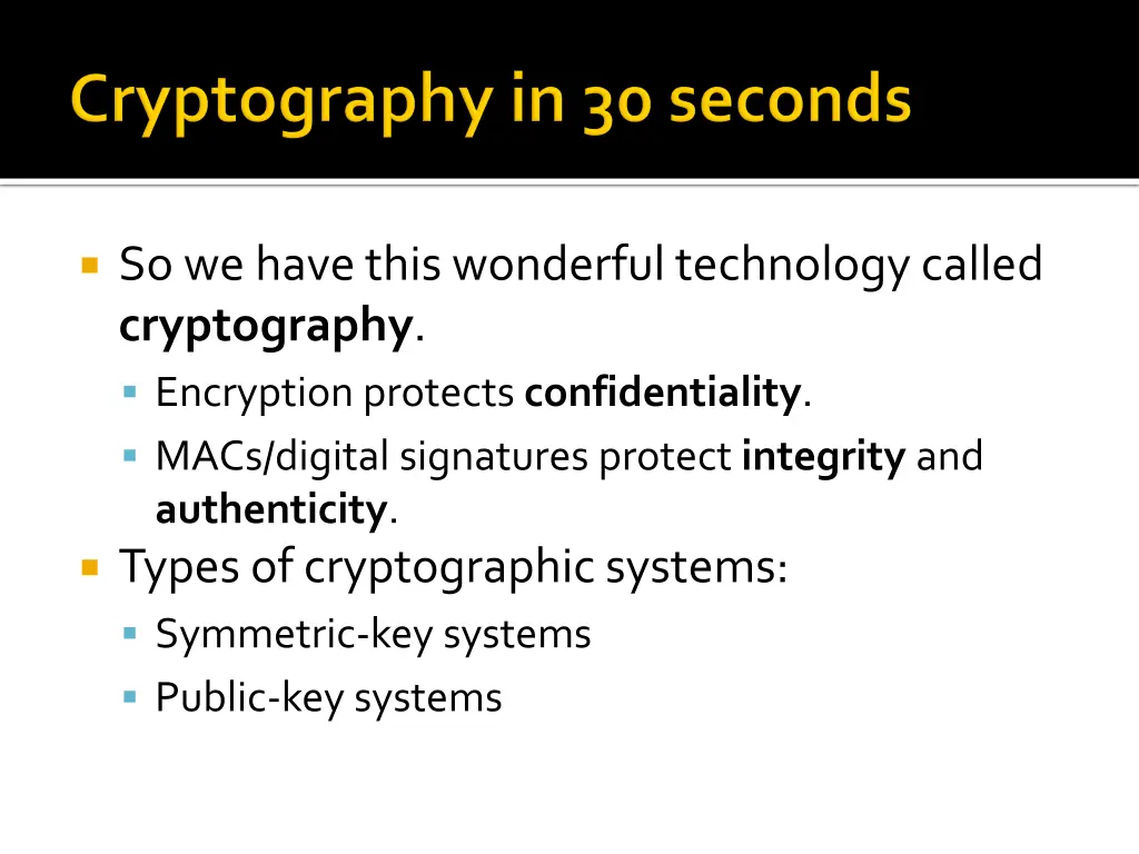 so we have this wonderful technology called