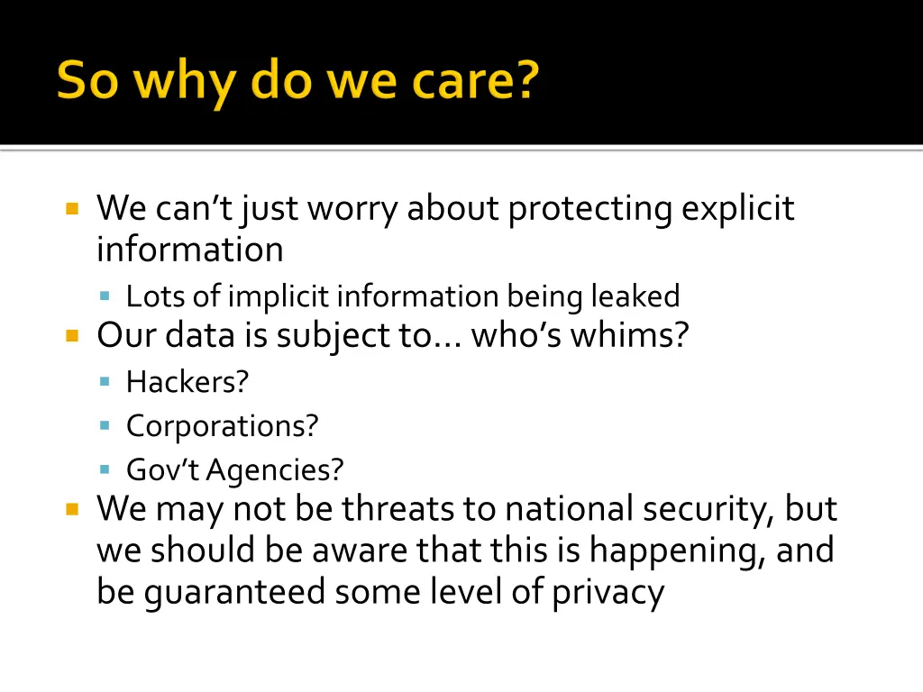 we can t just worry about protecting explicit