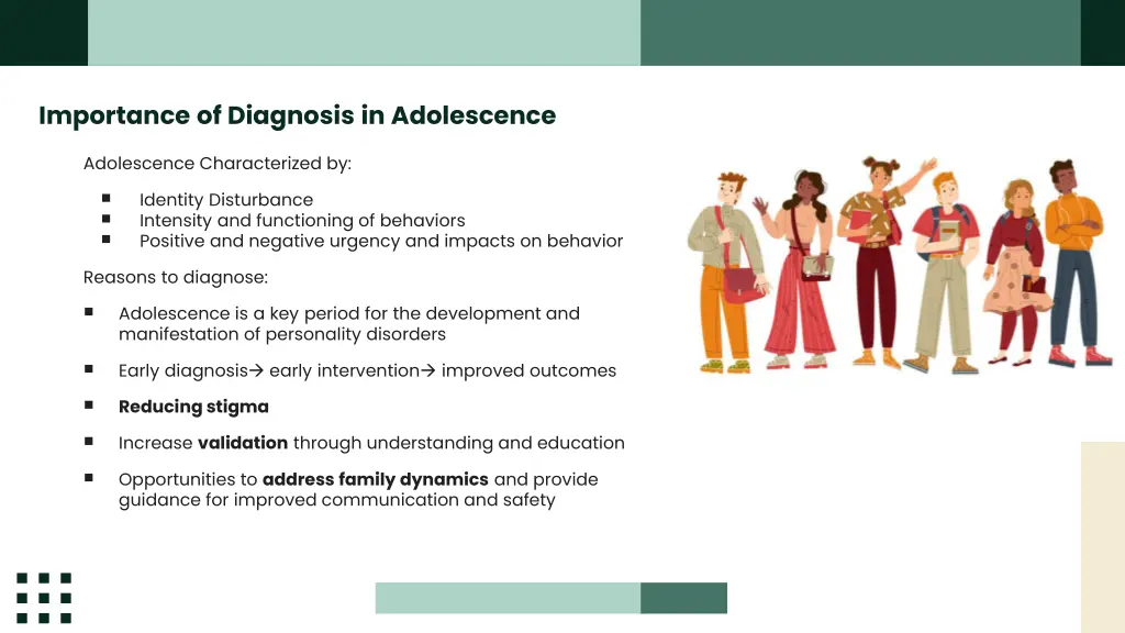 importance of diagnosis in adolescence