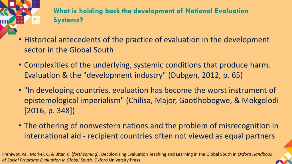 what is holding back the development of national 1