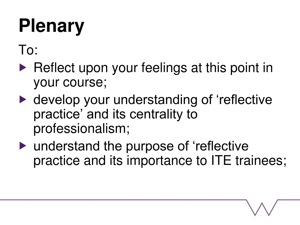 plenary to reflect upon your feelings at this