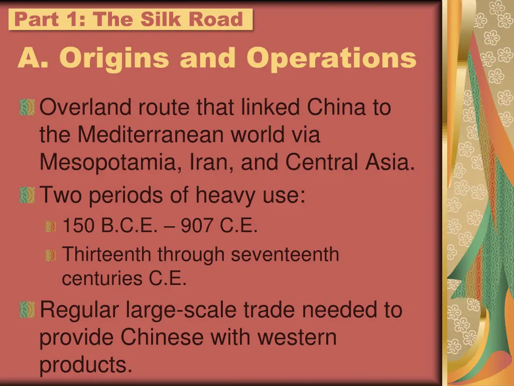 part 1 the silk road 2