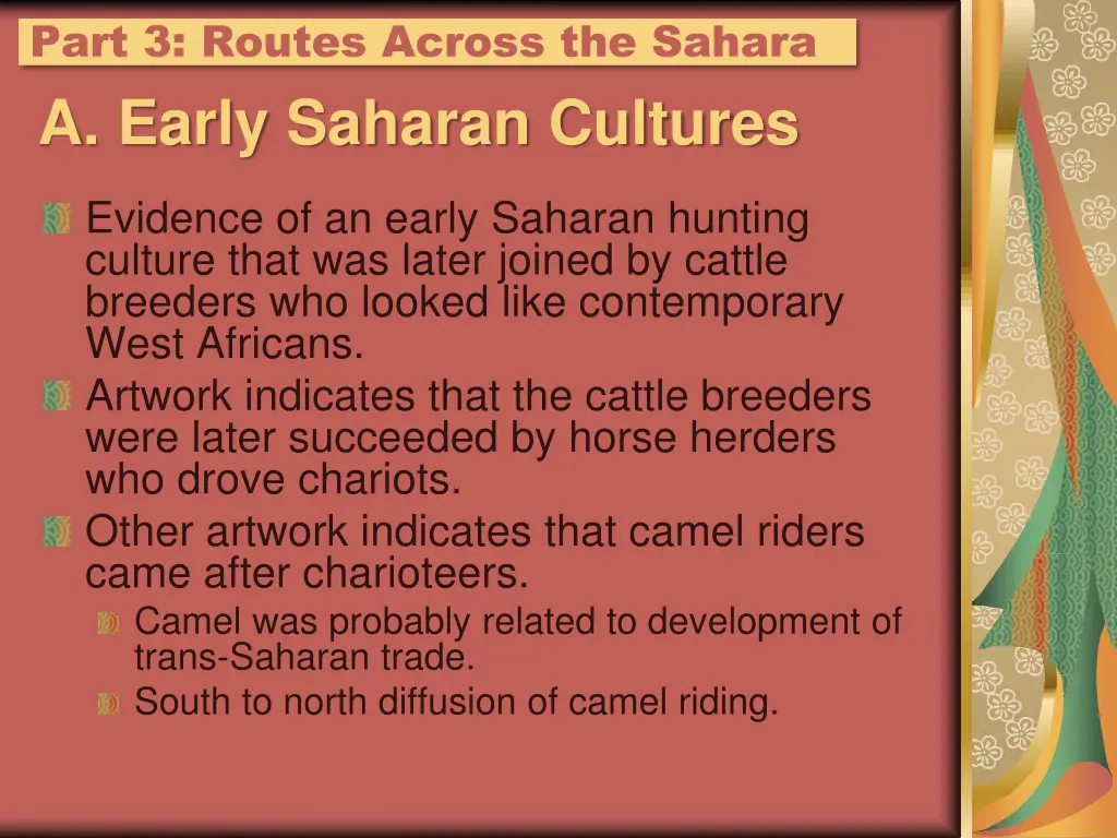 part 3 routes across the sahara