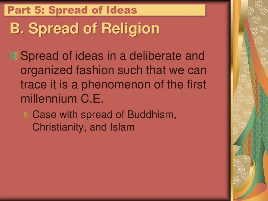 part 5 spread of ideas 1