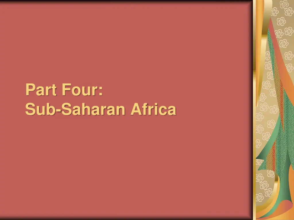 part four sub saharan africa
