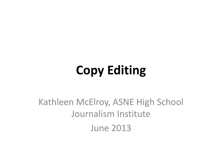 copy editing