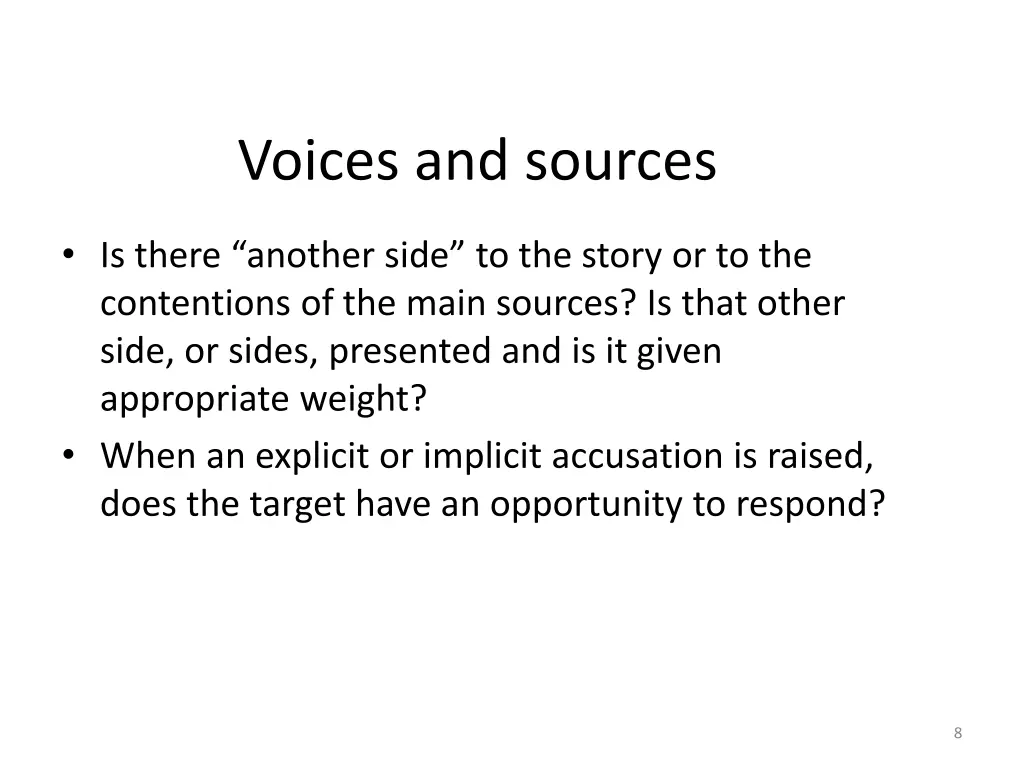 voices and sources 1
