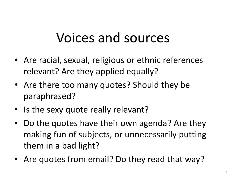 voices and sources 2