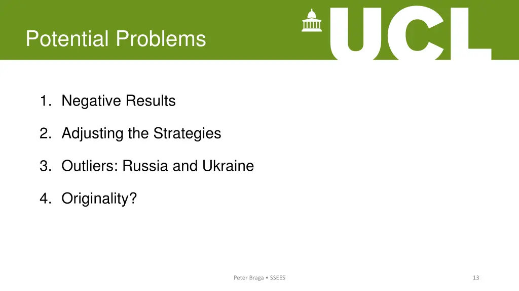 potential problems