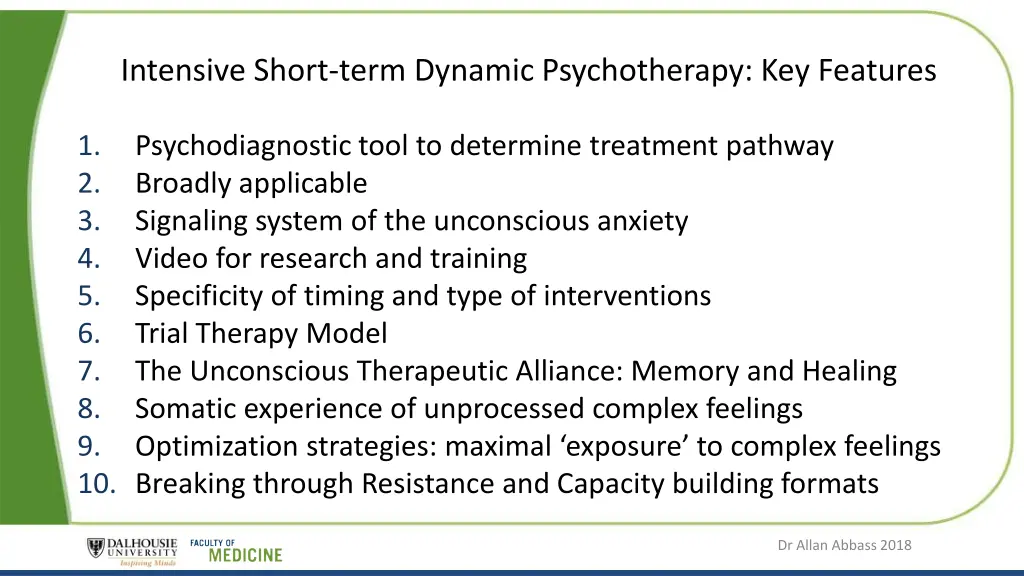 intensive short term dynamic psychotherapy 1