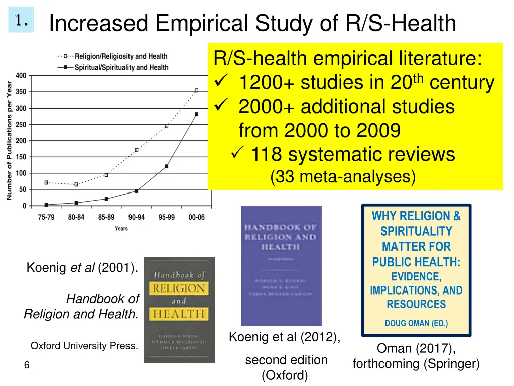 increased empirical study of r s health