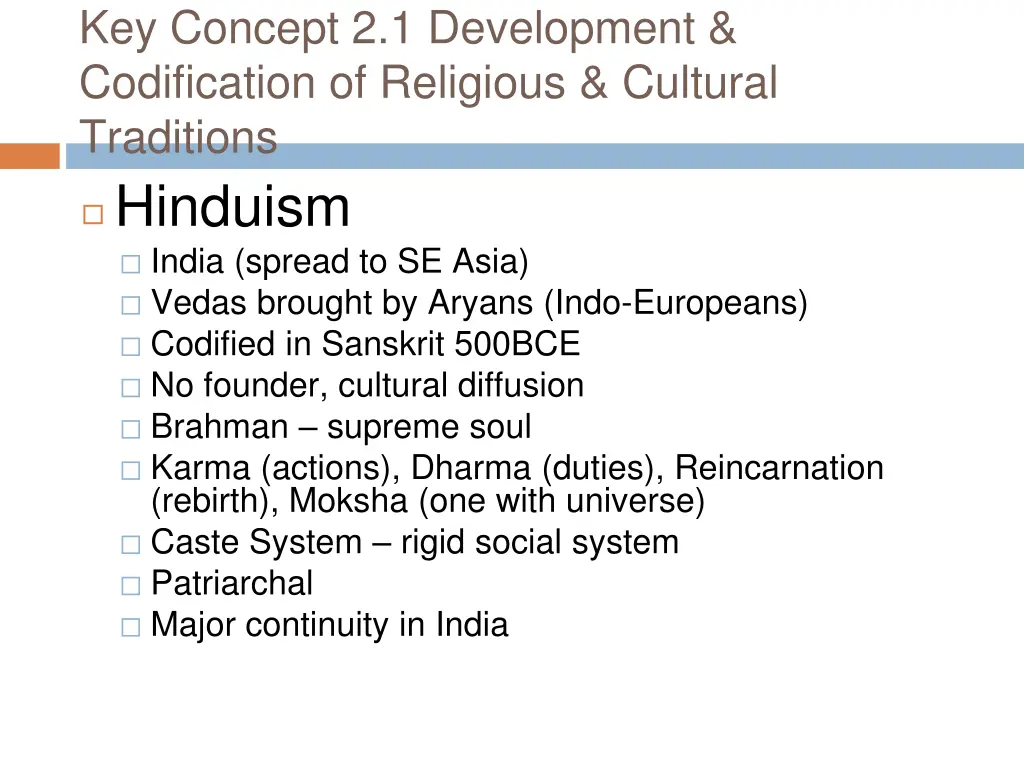 key concept 2 1 development codification 1