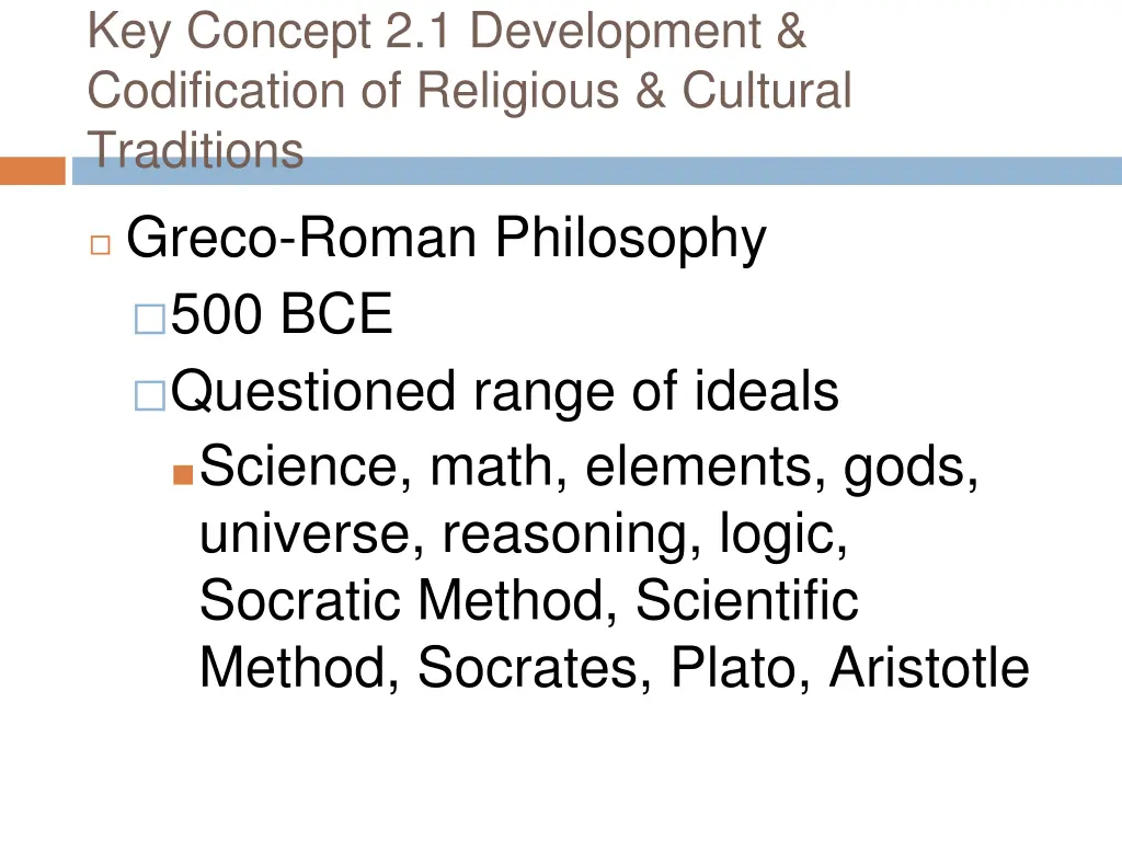 key concept 2 1 development codification 7