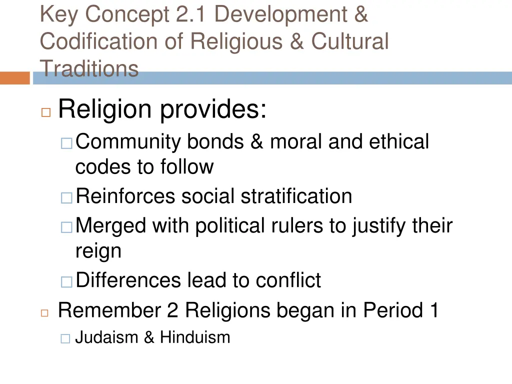 key concept 2 1 development codification