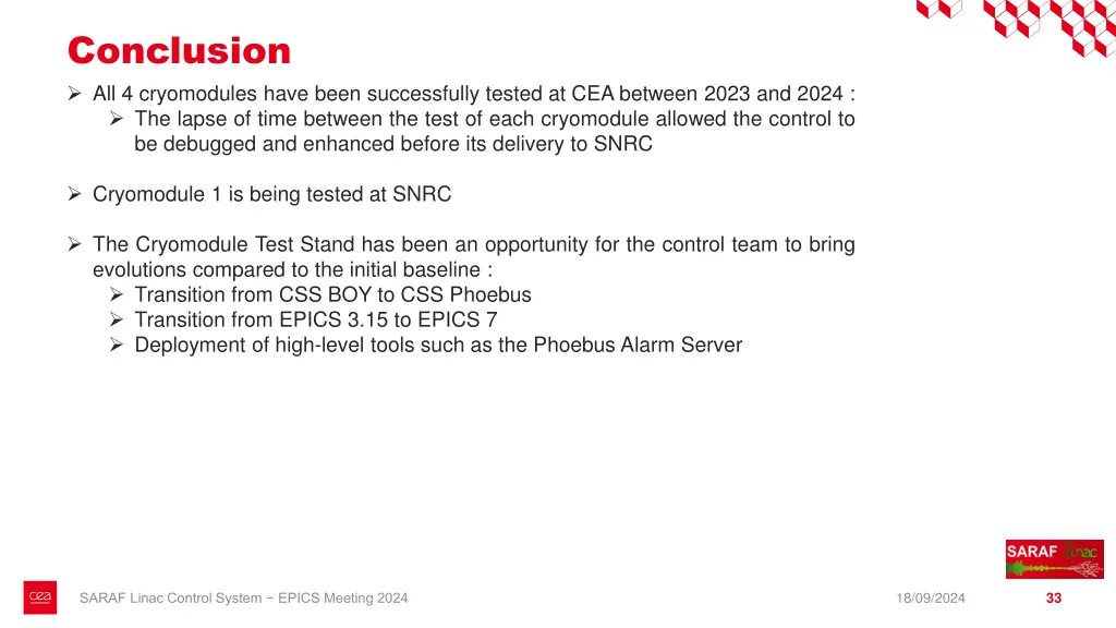 conclusion all 4 cryomodules have been