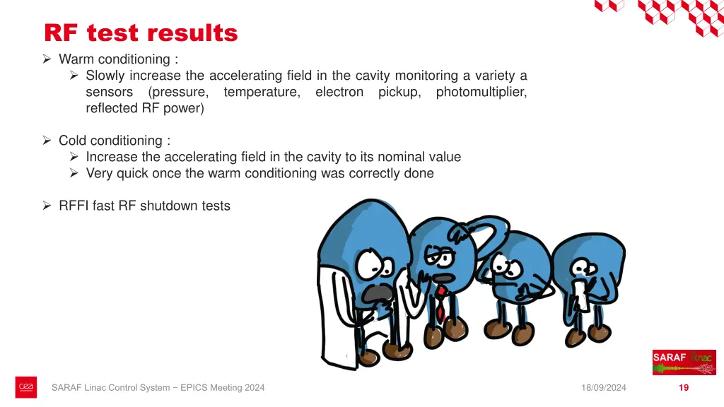 rf test results warm conditioning slowly increase