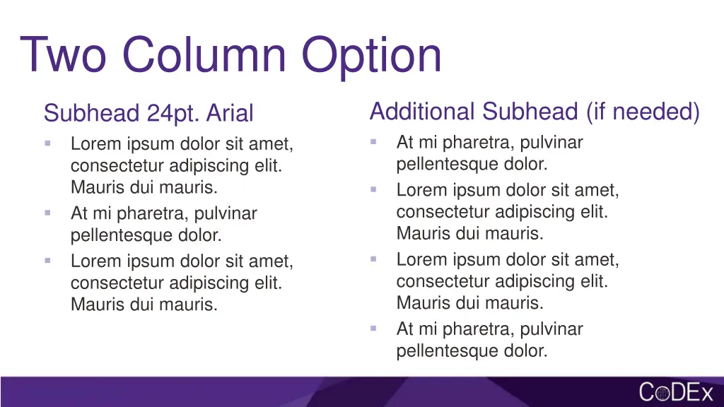 two column option