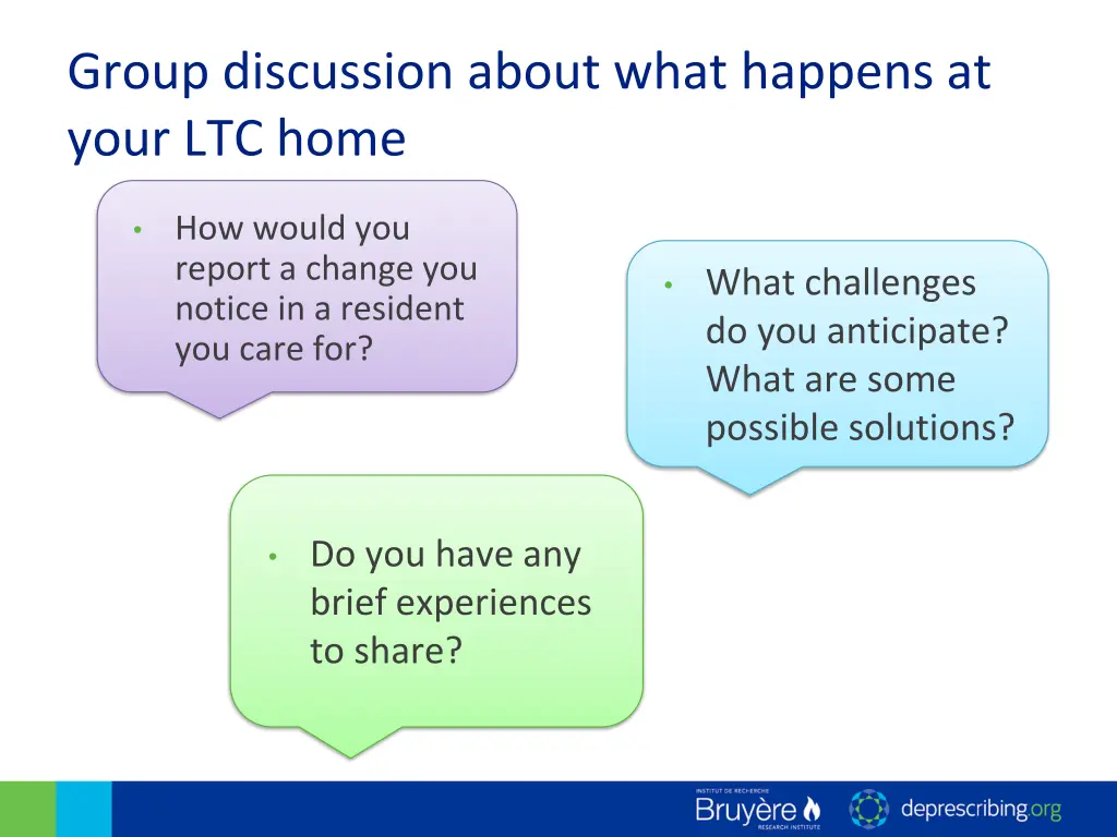 group discussion about what happens at your