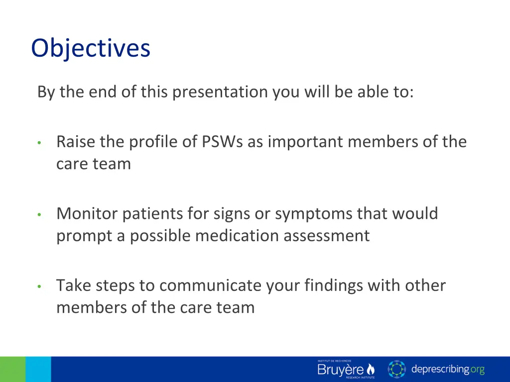 objectives