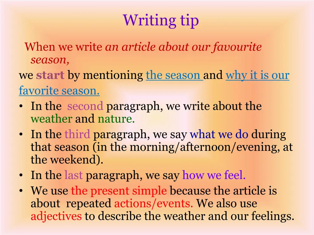 writing tip