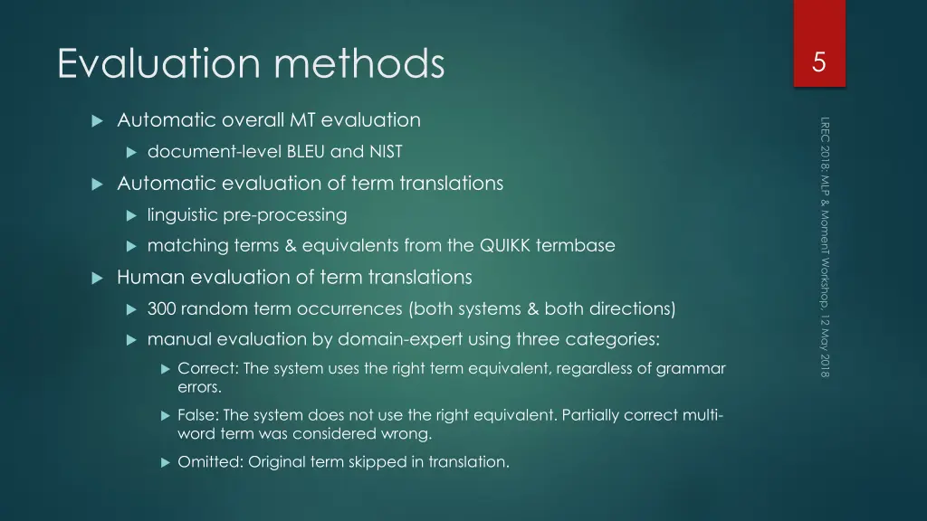 evaluation methods