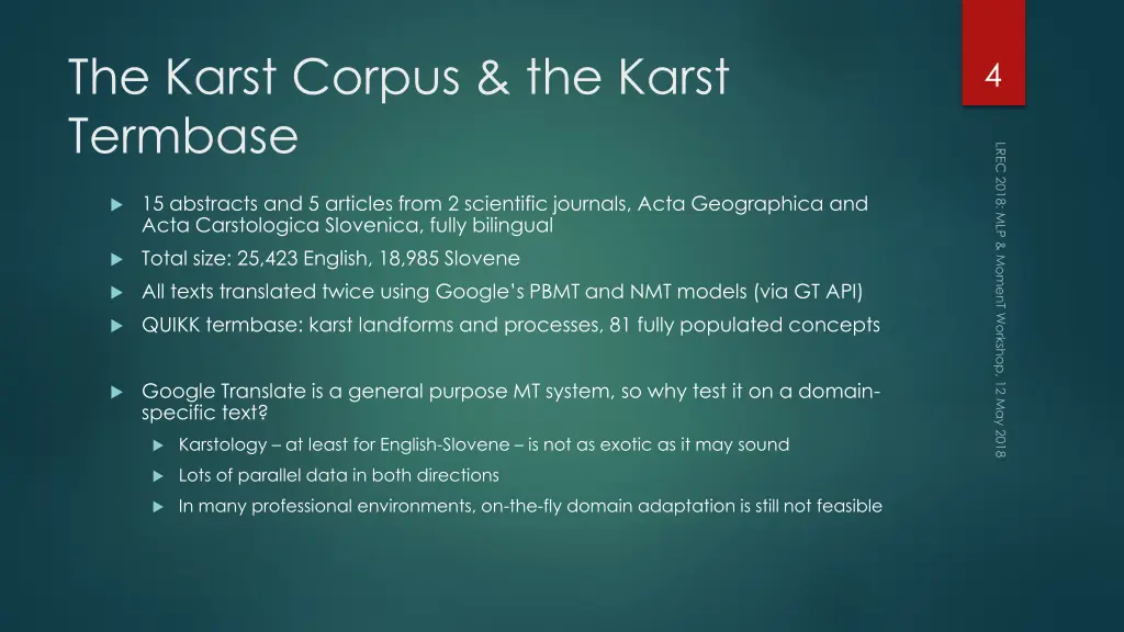 the karst corpus the karst termbase