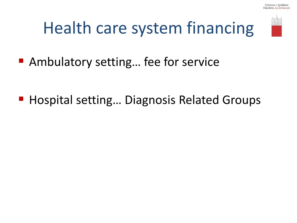 health care system financing