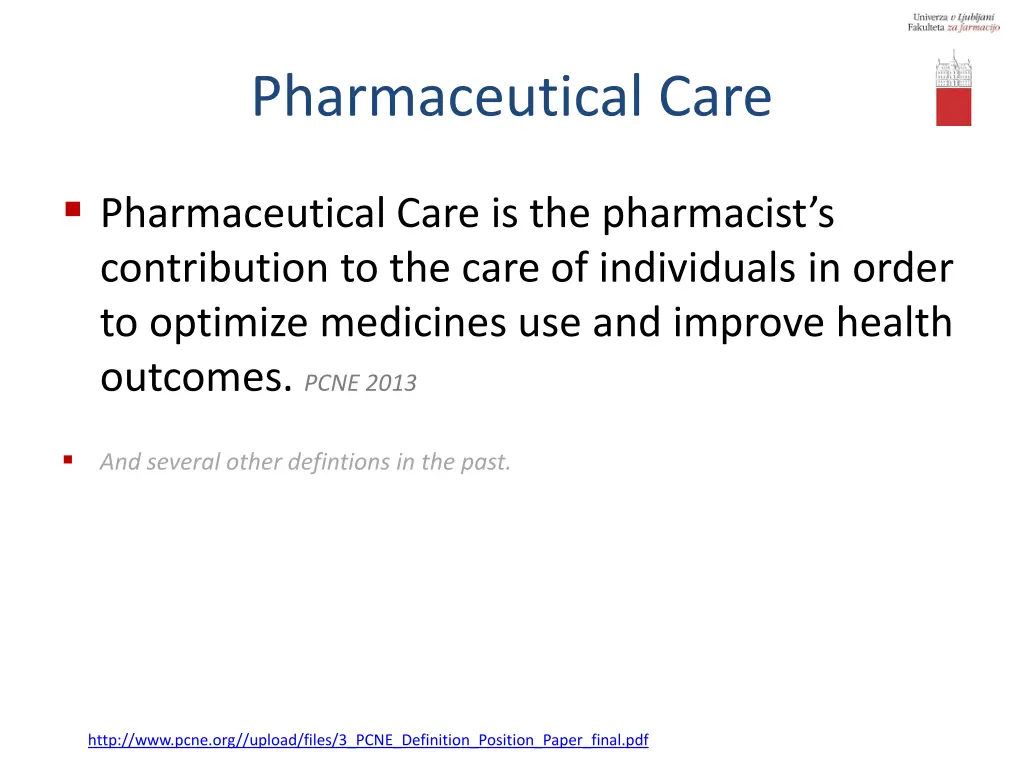 pharmaceutical care