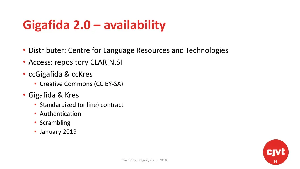 gigafida 2 0 availability