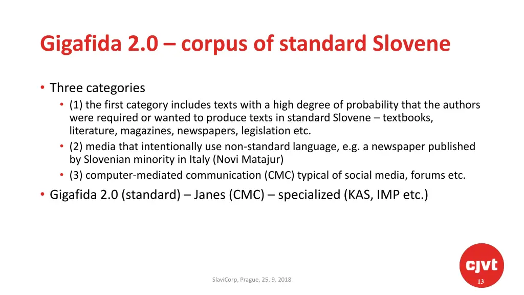 gigafida 2 0 corpus of standard slovene
