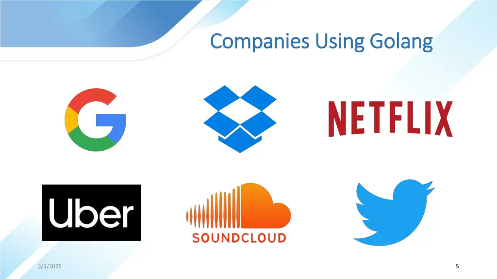 companies using companies using golang
