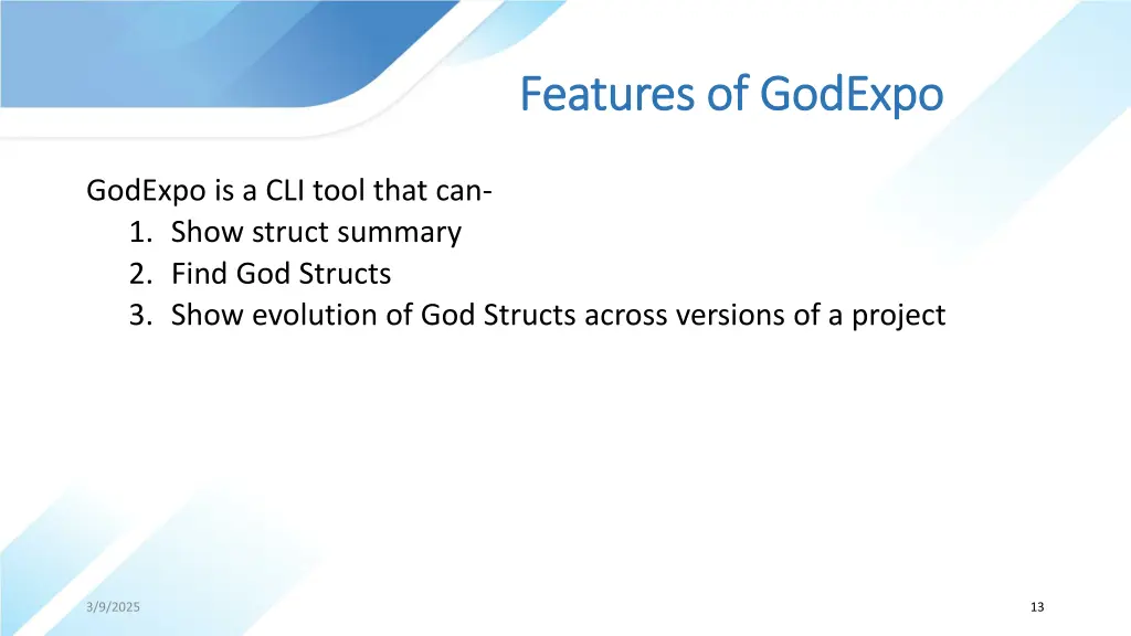 features of features of godexpo