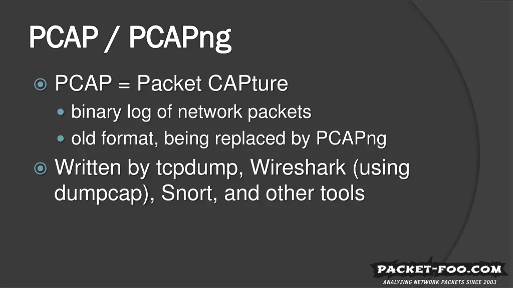 pcap pcapng