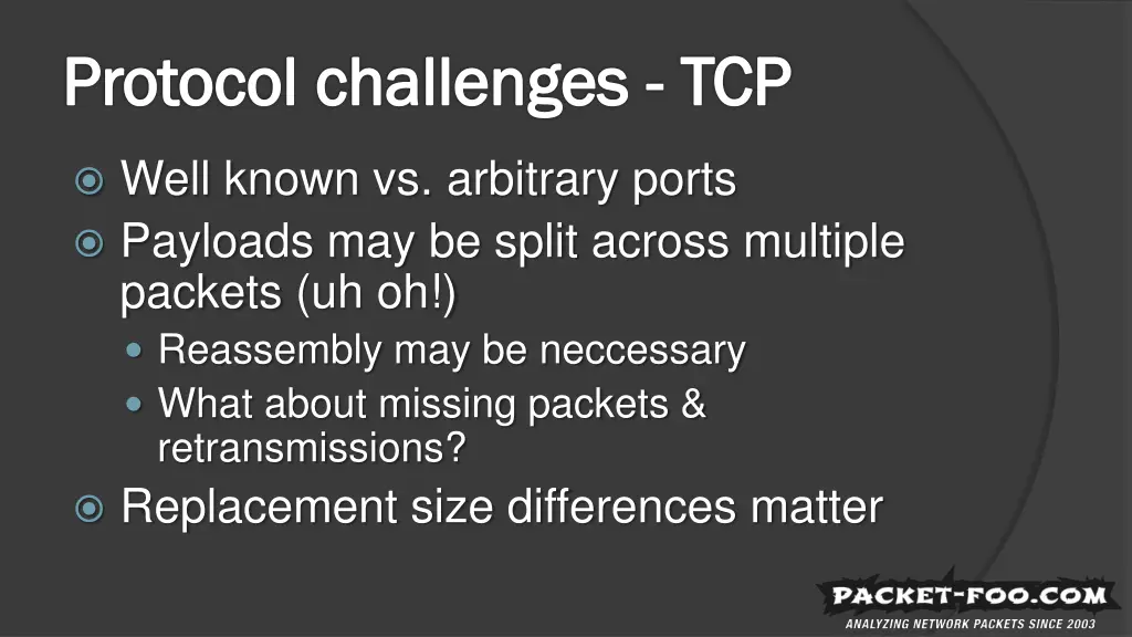 protocol challenges tcp