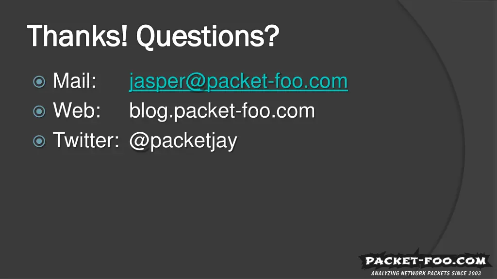 thanks questions