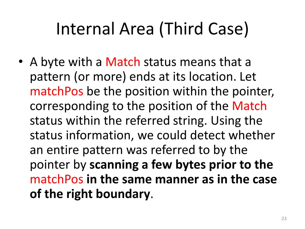 internal area third case
