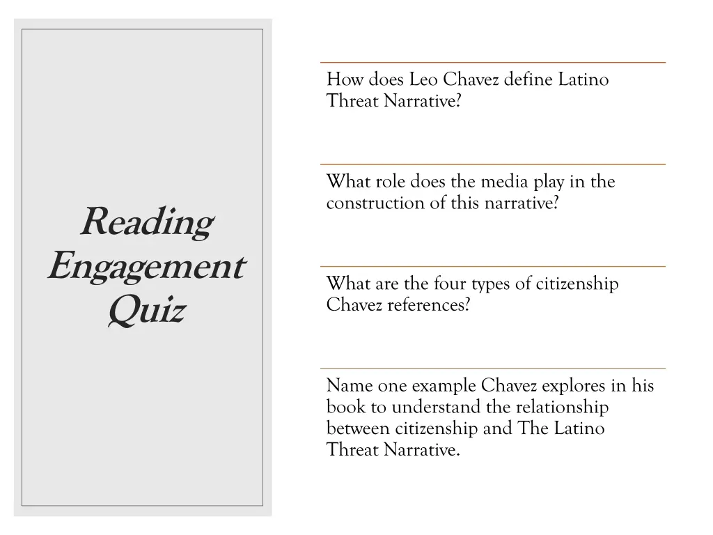 how does leo chavez define latino threat narrative