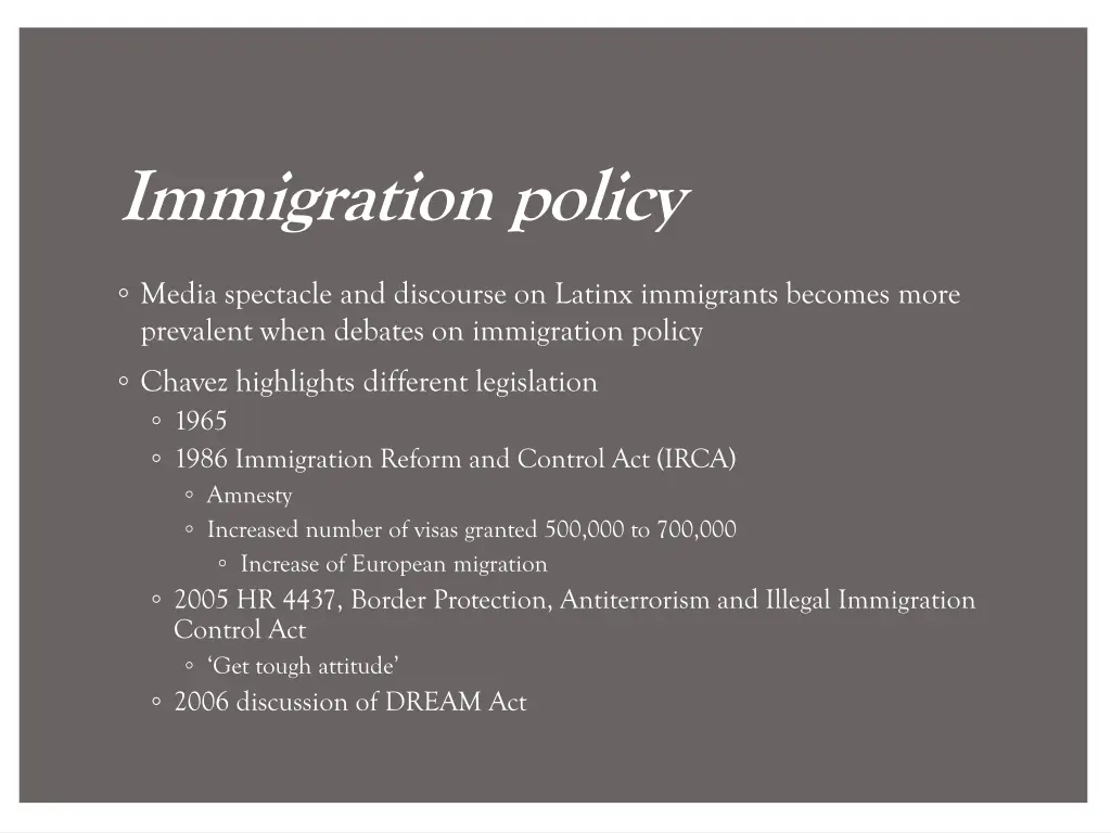 immigration policy