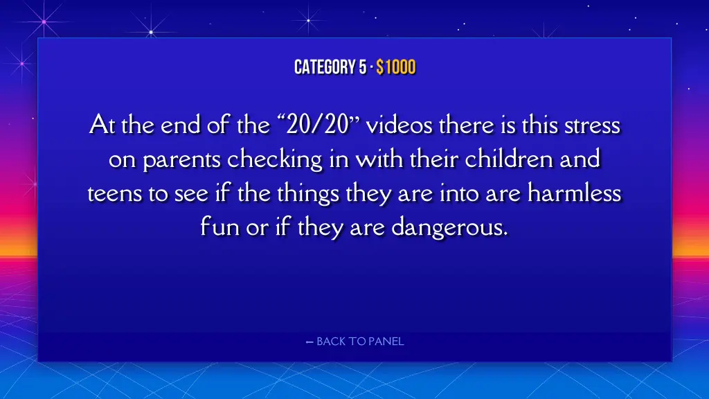 at the end of the 20 20 videos there is this