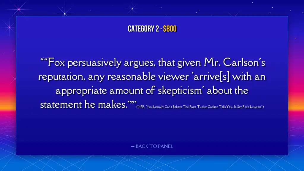 fox persuasively argues that given mr carlson